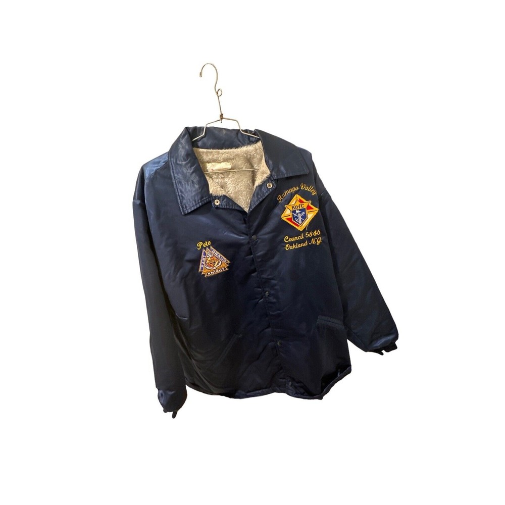 Knights of Columbus Jacket Vintage Mens 2XL Blue